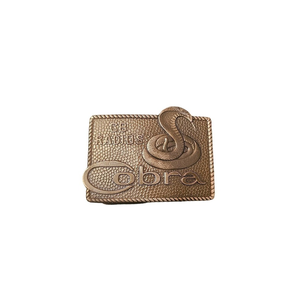 Vintage Communications Advertising Metal Belt Buckle CB RADIO COBRA SNAKE